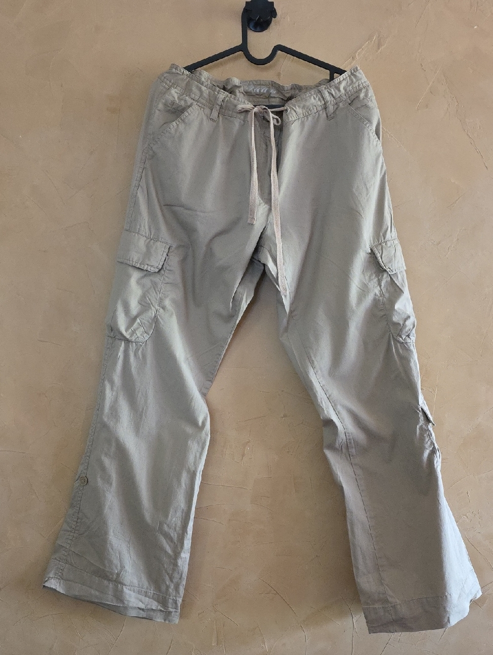 Beige Cargo Pants - 100% Cotton